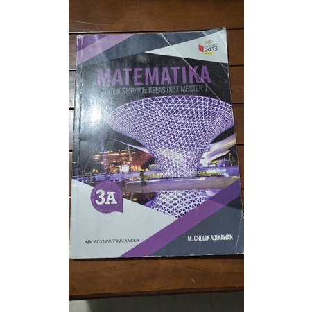

Buku Matematika kelas IX semester 1 Erlangga preloved