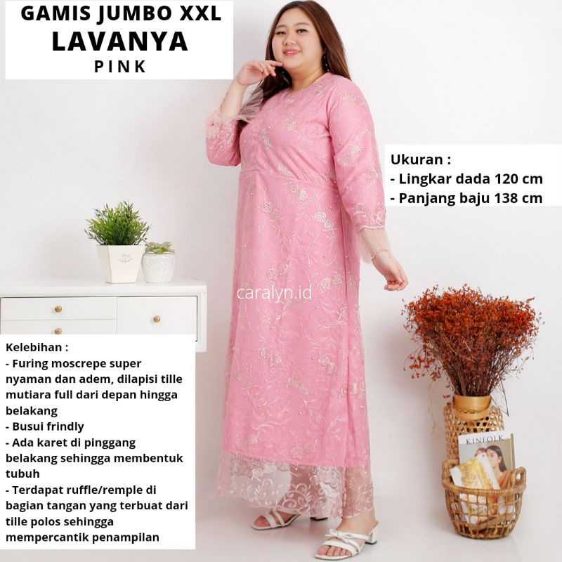 GAMIS JUMBO XXL XXXL XXXXL BRUKAT TERBARU LEBARAN 2022 LAVANYA CARALYN_ID