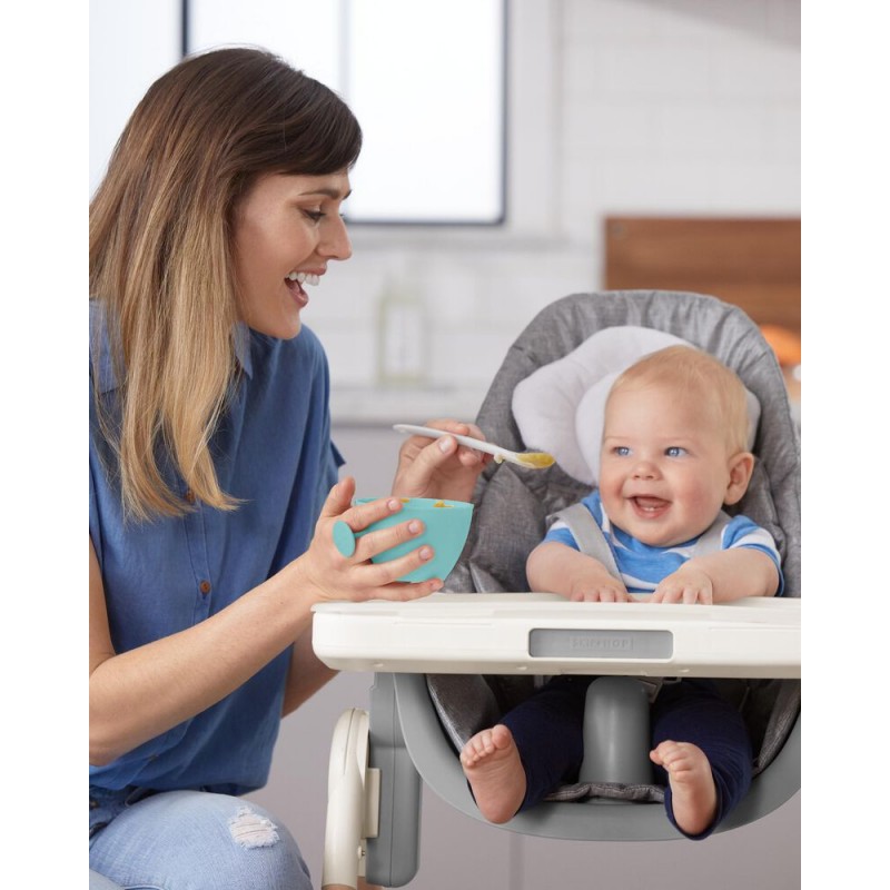 Skip Hop Easy Grab Bowls Mangkok Bayi - Grey Teal / Grey Coral