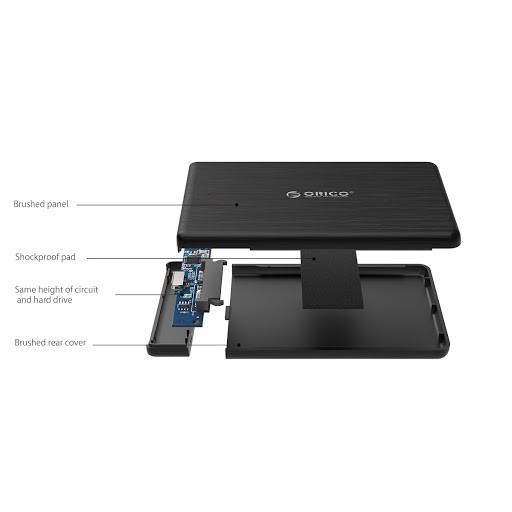 Case harddisk hdd ssd Enclosure orico 2.5&quot; sata usb 3.0 5Gbps 2tb 2578u3 - casing hard disk drive external portable 2.5 inch usb3.0 2578-u3