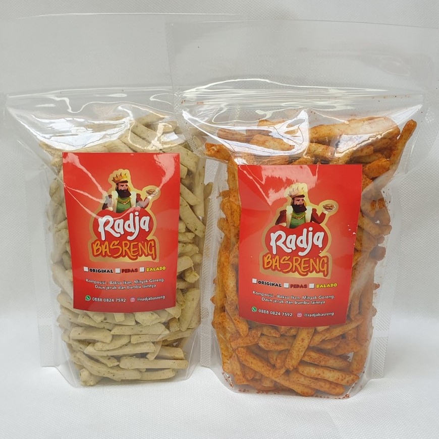 

Radja Basreng Stik Baso Goreng 250 Gram Pedas Original Asin Dengan Daun Jeruk