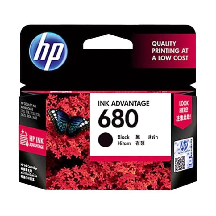 Tinta HP 680 Black Original Ink Cartridge - For 2135, 3635