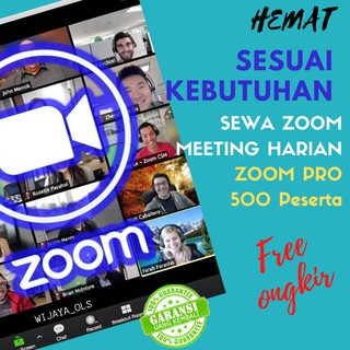 Sewa akun Zoom Meeting Pro Harian 500 Peserta Free ongkir Legal Resmi