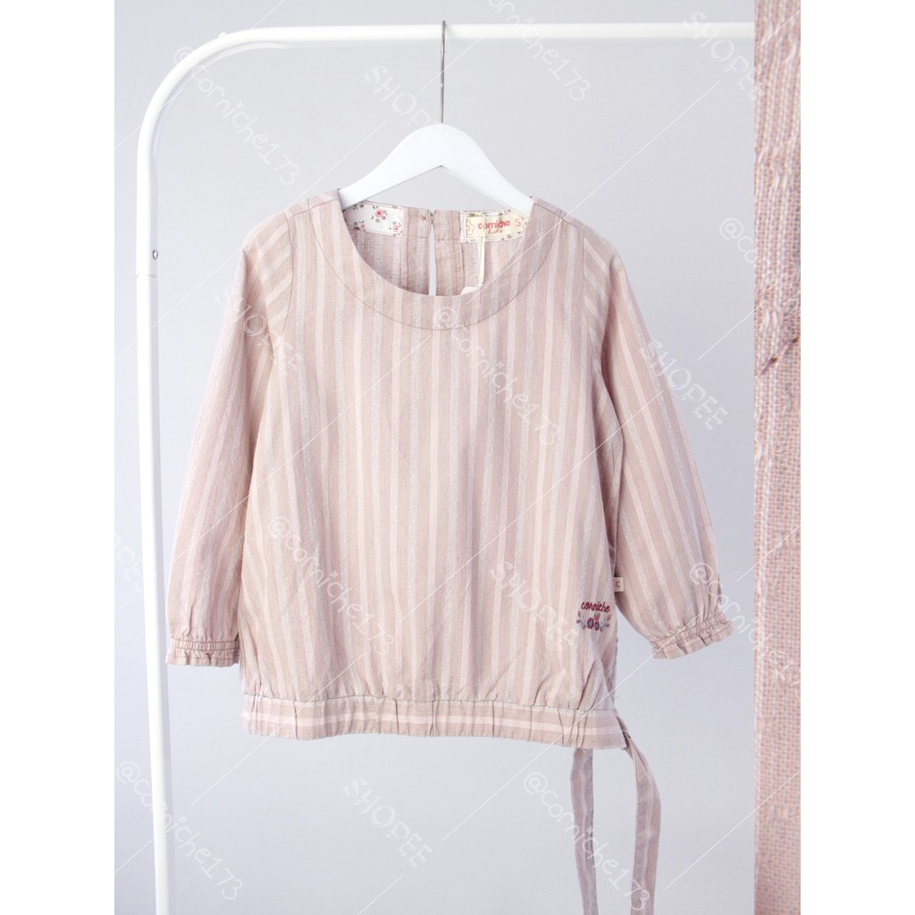 Corniche Kids Reza Stripe Blouse Kids Ungu Muda - TH K23041