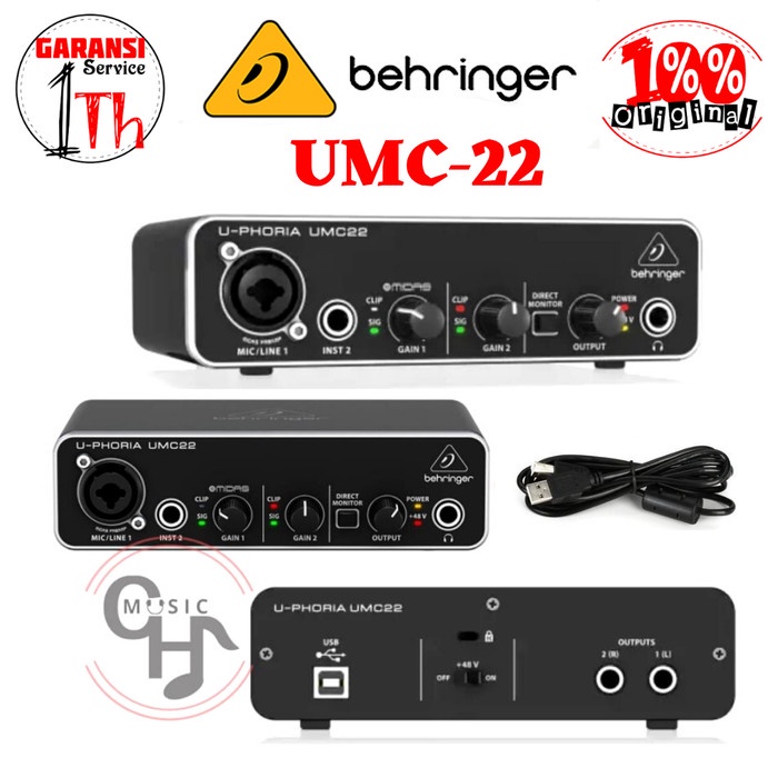 soundcard behringer umc22 umc 22 soundcard