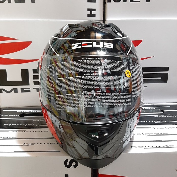 ZEUS 811 MOTIF BLACK J20 RED