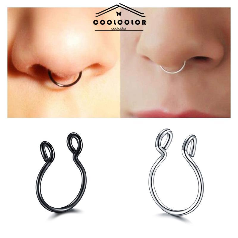 COD Cincin Hidung Bentuk U Bahan Stainless Steel Untuk Aksesoris