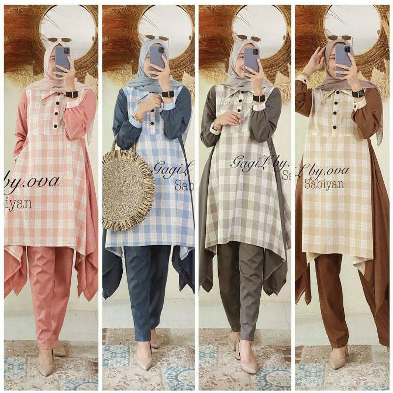 Gagil by Ova Setelan Celana Sabiyan Fashion Muslim Wanita Set Gagil By Ova Original