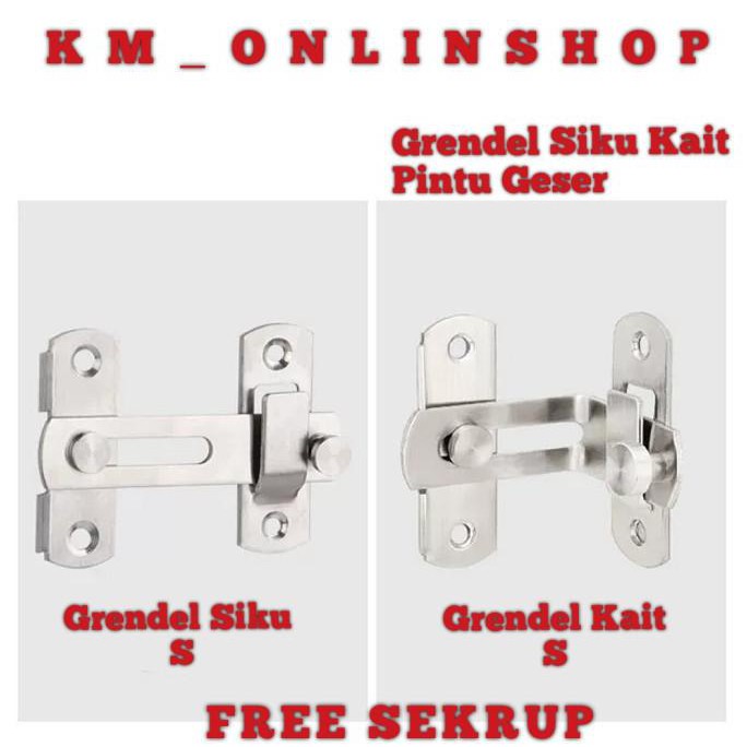 Terbatas Grendel Slot Pintu S (Kecil) / Kunci Geser Pintu / Lemari Geser Minim - Grendel Siku S