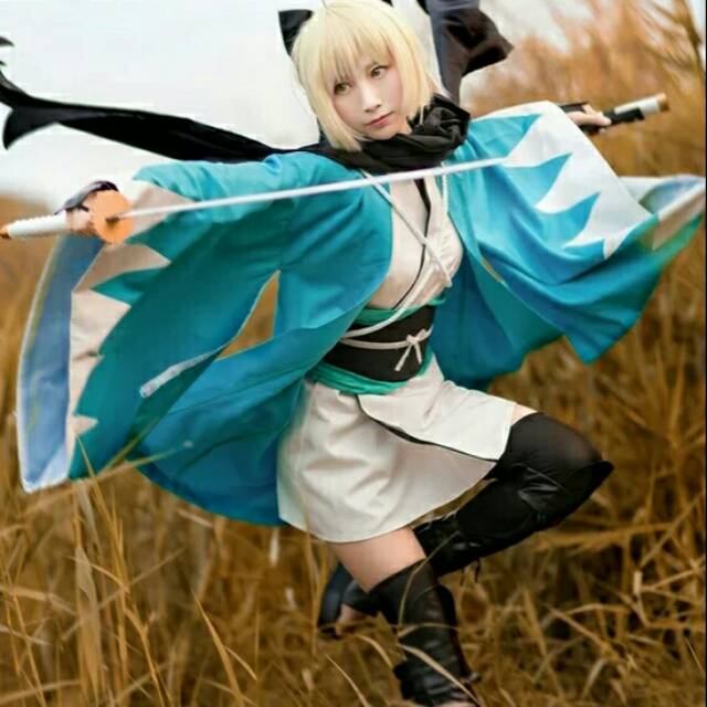 YUKATA COSTUME COSPLAY SABER OKITA FATE BAJU TRADISIONAL JEPANG
