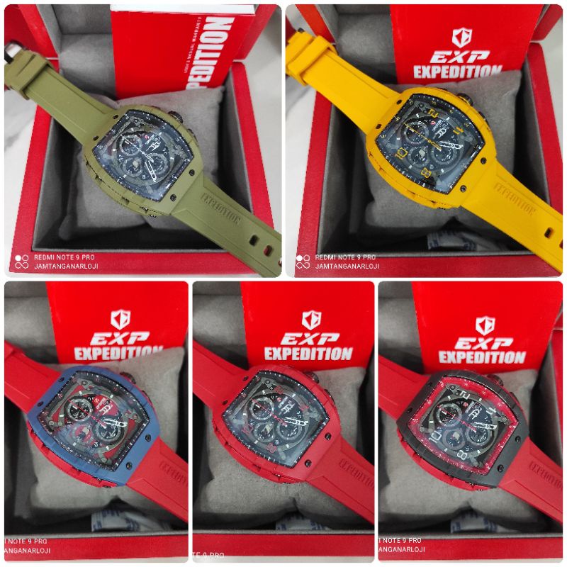 JAM TANGAN PRIA EXPEDITION E 6782 NEW E6782 TALI RUBBER ORIGINAL GARANSI