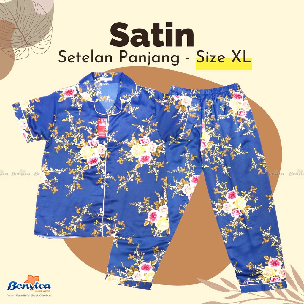 BAJU TIDUR CELANA PANJANG SATIN XL GREET PREMIUM