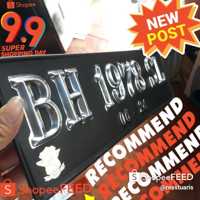 Plat Nomor Variasi MOBIL Timbul ada logo .