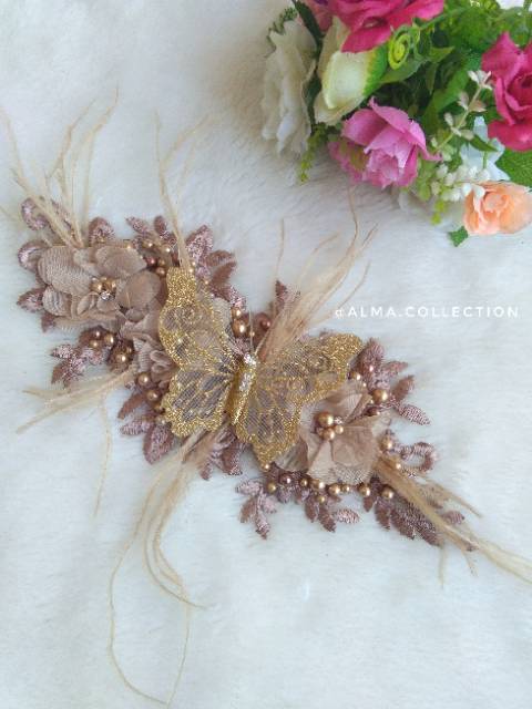 Headpiece kupu mocca