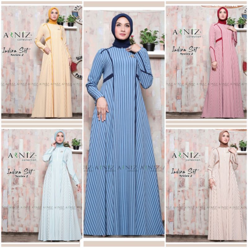 INDIRA SET SERI 2 GARIS SALUR ARNIZ TERBARU