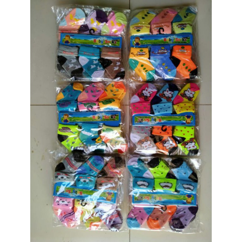 kaos kaki bayi isi 3 pasang /  Kaos Kaki newborn / Kaos Kaki 3in1 / Kaos Kaki bayi cowok / Kaos Kaki Bayi perempuan / kaos Kaki Bayi Murah