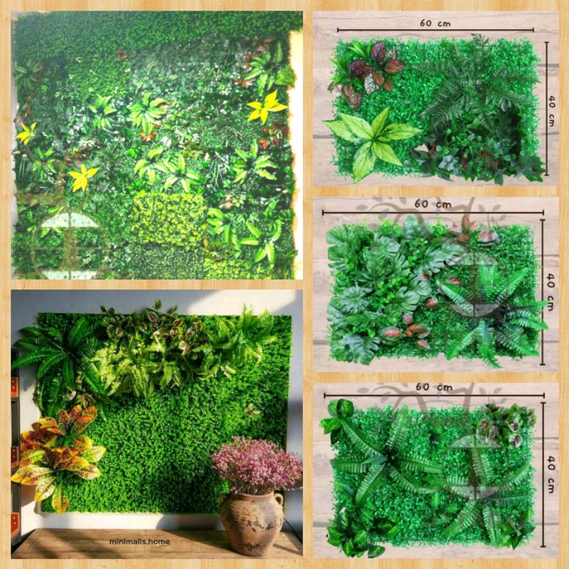 Vertical garden bunga hias artificial imitasi palsu plastik