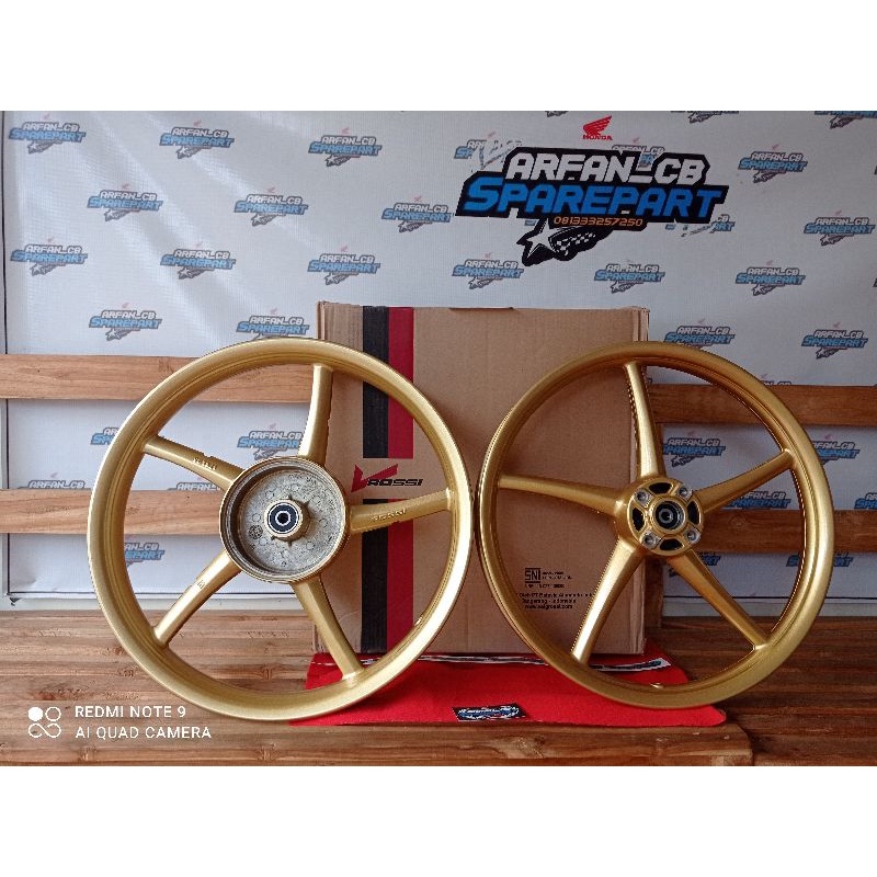 Velg VRossi set depan belakang copy RCB Gold Jupiter mx