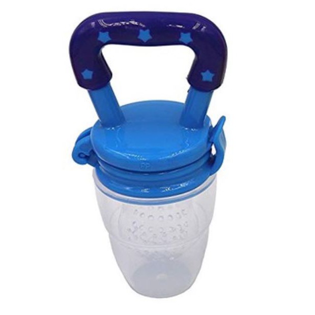 Empeng Buah Newborn Food Feeder Dot Silikon Teether Nipple Baby Accessories Mainan Bayi Dot Jeruk-Empeng Buah - Biru