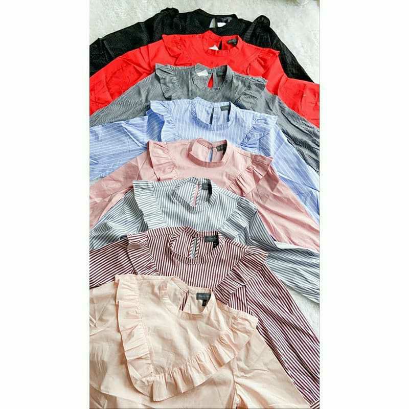 *unpeu korean frill blouse*