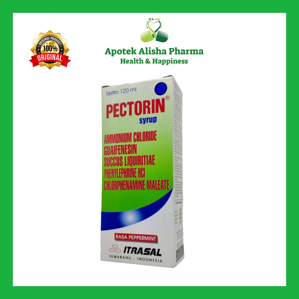 Pectorin Syrup 120ml-Pectorin Sirup Obat Batuk Alergi/Batuk Berdahak/Pektorin Sirup