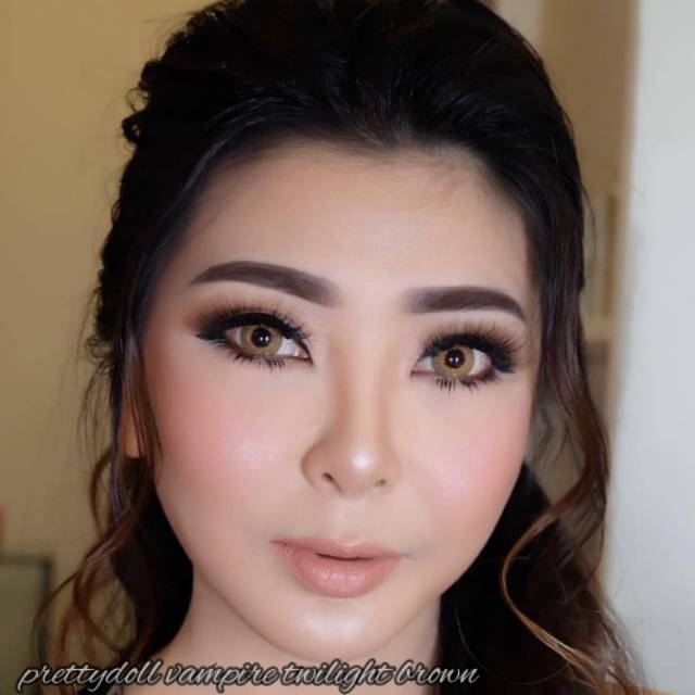 Softlens Princess Vampire Twilight Brown - Soflens Coklat Terang bisa Minus