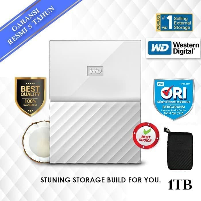 WD My Passport 1TB Eksternal Hardisk-Garansi Resmi