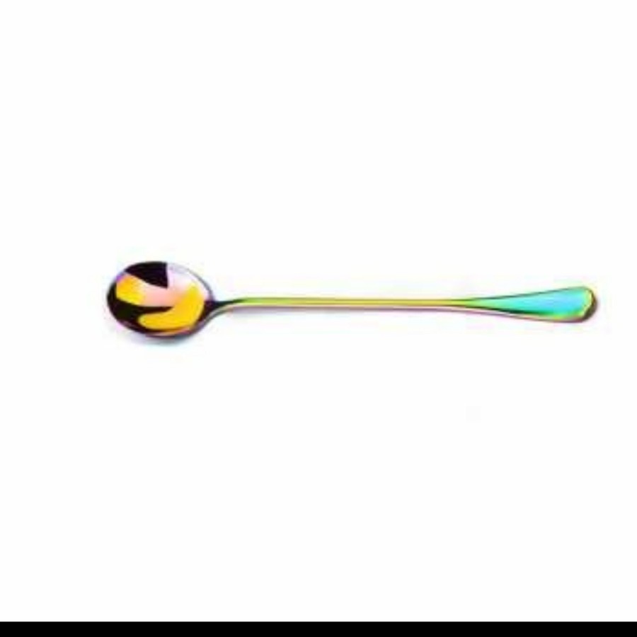 Sendok Teh Kopi Rainbow Stainless Steel Gagang Panjang 17CM Long Spoon Tea Coffee Sendok Elegan Peng