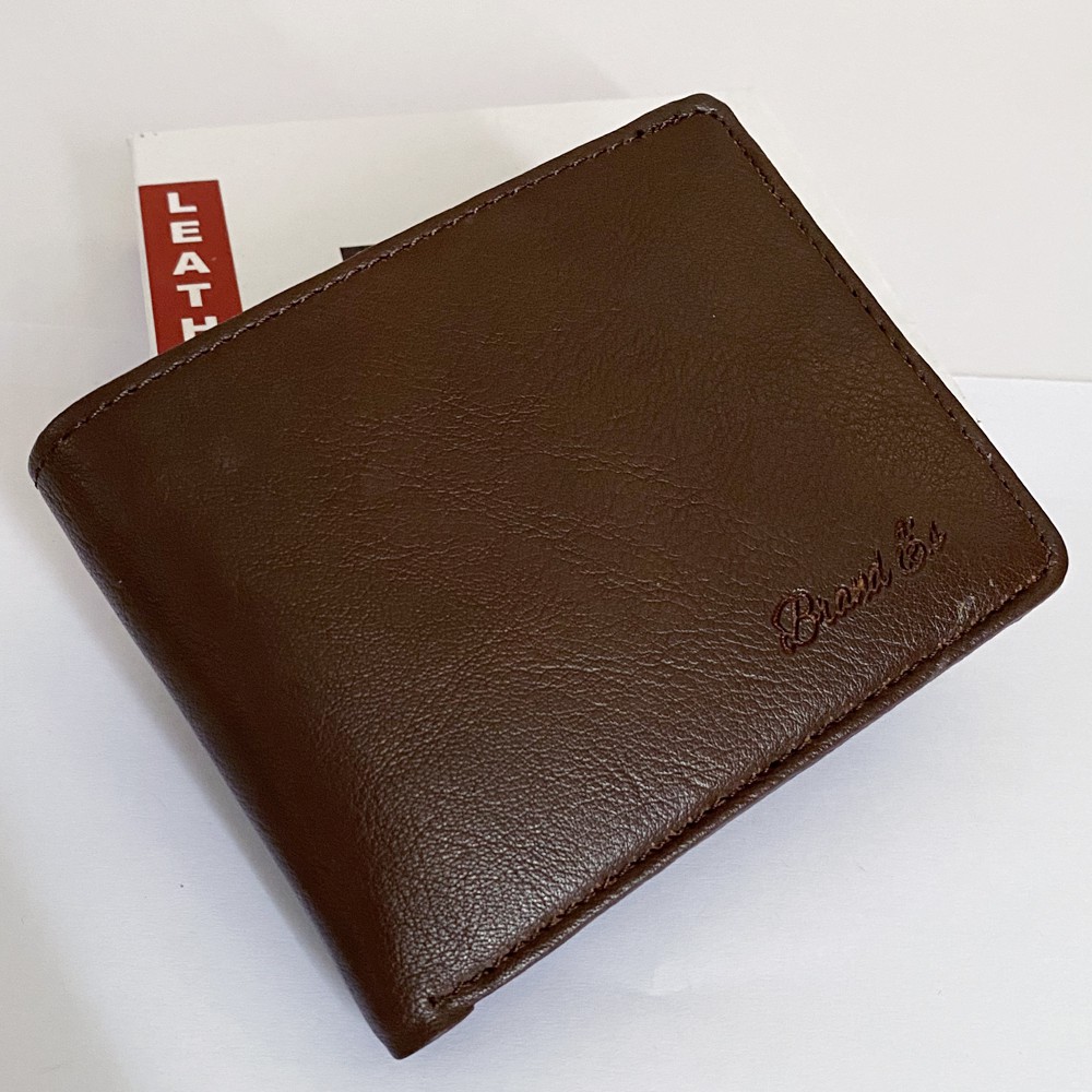 SHOPEE 6.6 SUPER SALE!! COD - Dompet Kulit Fashion Pria B-203c Dompet Pria Original Lipat Dua 3/4 - Coffee + Box