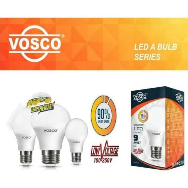 ORIGINAL BOLA LAMPU BOHLAM VOSCO LED BULB GARANSI - 4 VARIAN WATT
