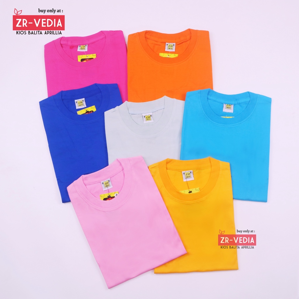 Kaos Oblong uk. 4-6 Tahun (all size) /  Baju Polos Anak Laki Perempuan Murah Adem Lengan Oblong Adem