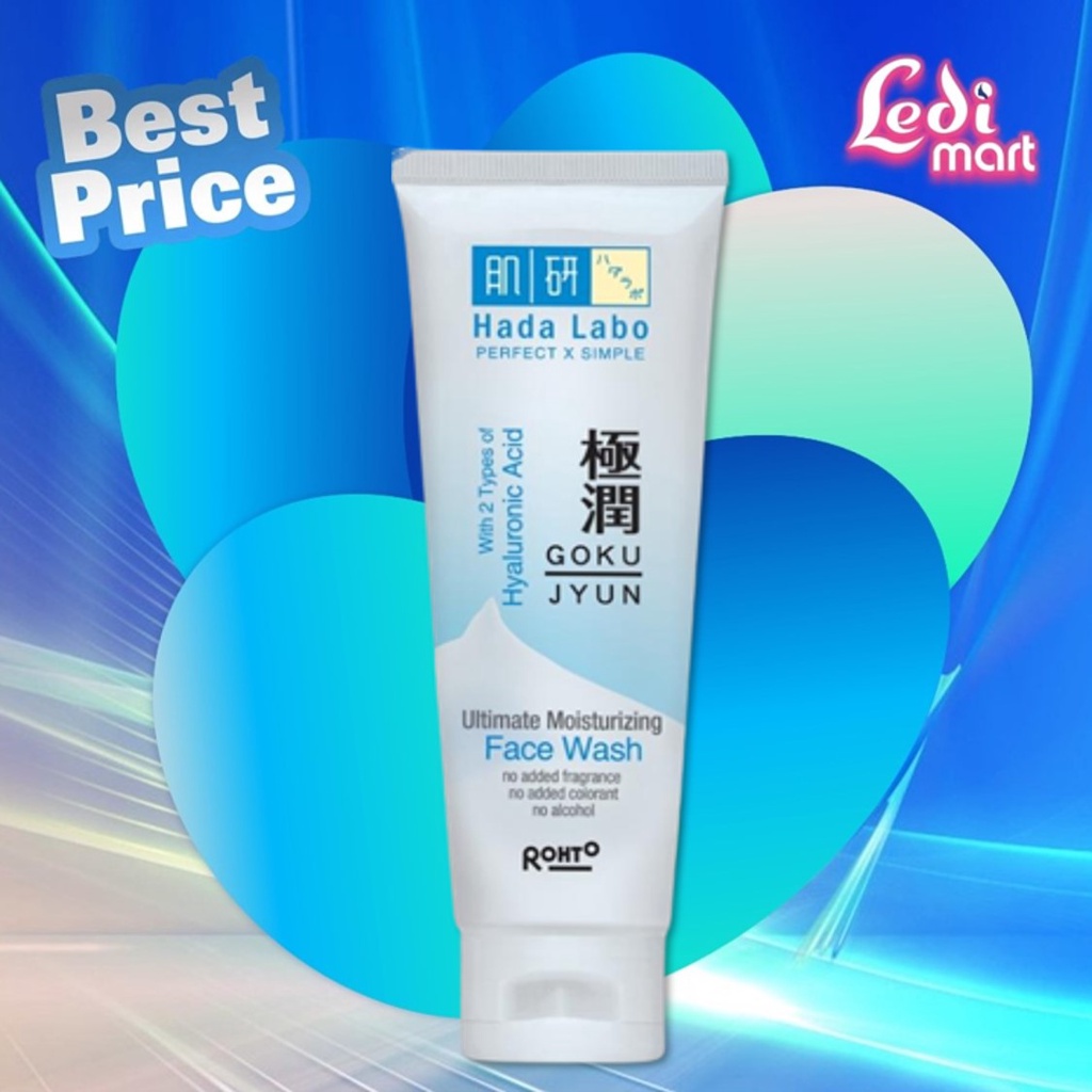 ORIGINAL Hada Labo Gokujyun Face Wash 100gr / Hadalabo Gokujun / Facial Wash / Pembersih Wajah / Sabun Wajah / Sabun Cuci Muka / LEDI MART