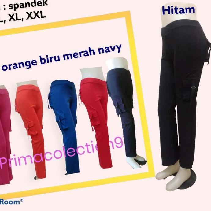 Celana senam kantong kargo(celana senam pdl wanita)