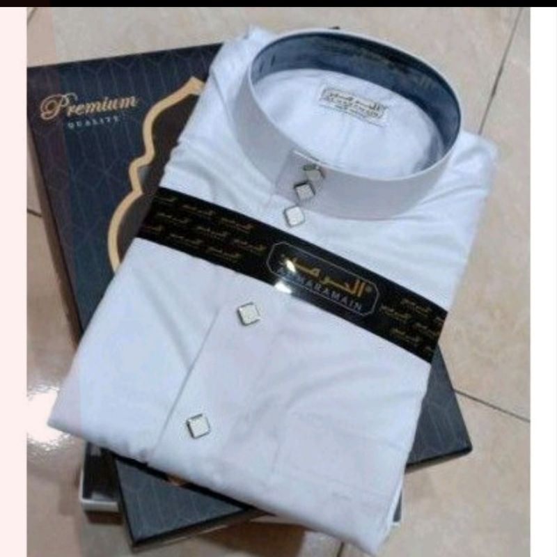 JUBAH GAMIS AL HARAMAIN DAN AJMAL KANCING KOTAK PREMIUM