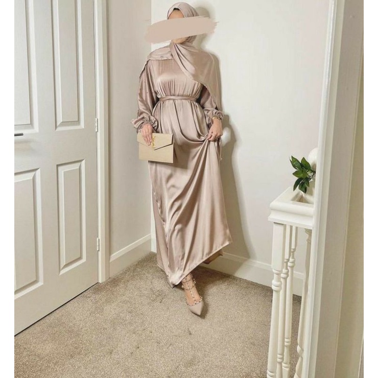 Tsania Dress Silk / satin Silk / gaun Silk / dress Silk / dress korea / dress satin