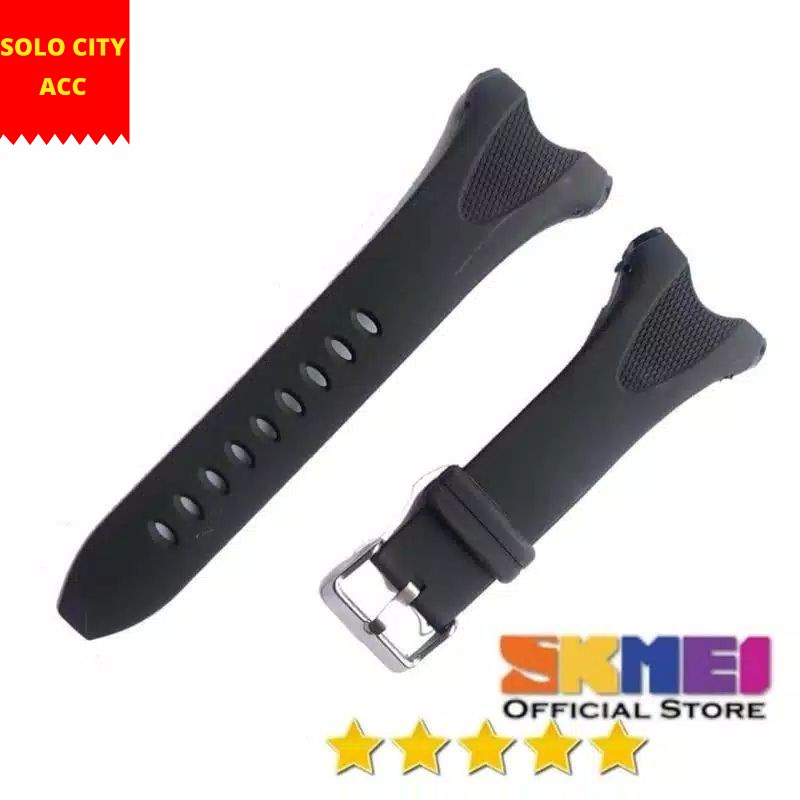 STRAP TALI JAM SKMEI 1405 HITAM RUBBER STRAP SKMEI 1405
