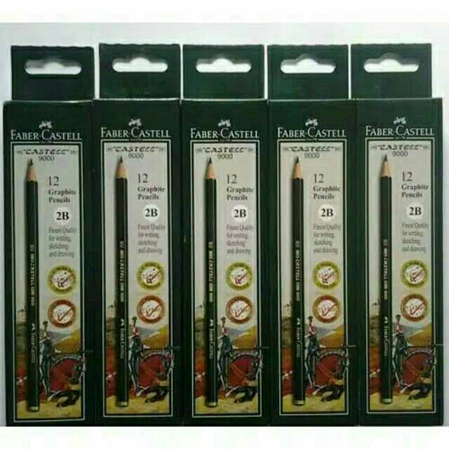 

Pensil 2B faber castel dan 2B stabillo