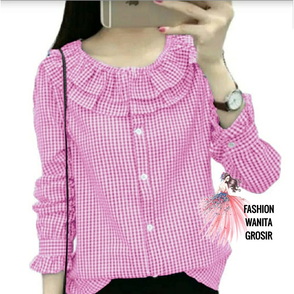 FWG - BLOUSE KOTAK / BLOUSE MISSIE / MISSIE TOP / BLUS / ATASAN WANITA / BAJU ATASAN WANITA BARU