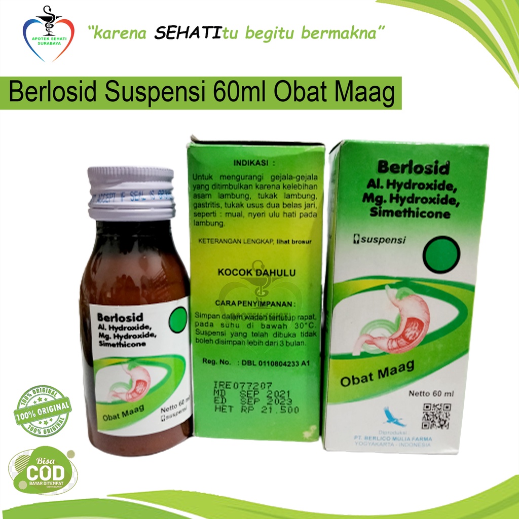 Berlosid syr 60ml obat lambung maag