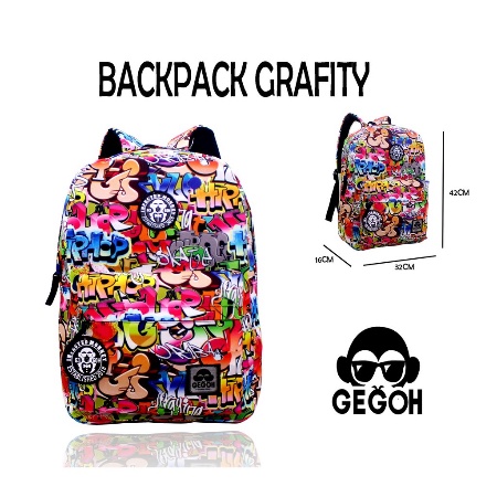 Tas Sekolah Distro Hardcore Fashion Tas Backpak Fashion Pria FullPrint