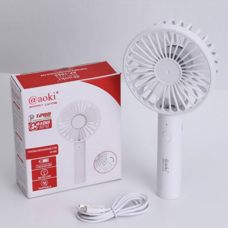 Aoki Mini Fan Portable USB Charge / Kipas Angin Genggam + Lipat AF-105C