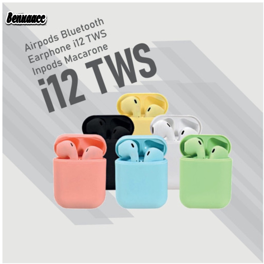 (ba) HF/HEADSET BLUETOOTH TWS SERI I 12 MACARON