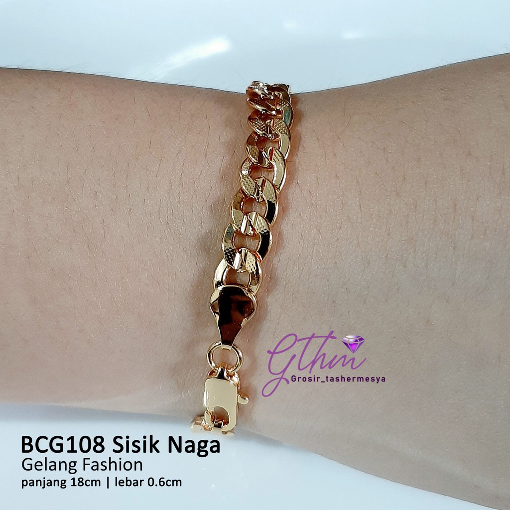 gelang tangan simple sisik naga bcg108 xuping jual titanium