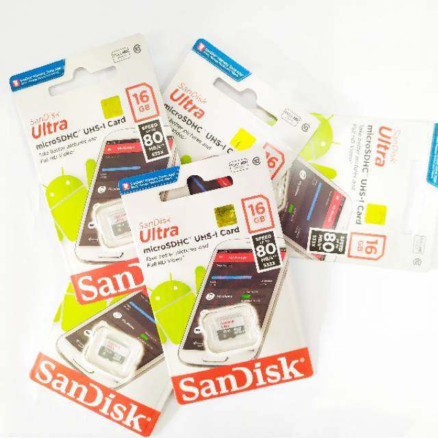 MICRO SD MEMORY CARD ORIGINAL Datascrips SANDISK Garansi Lifetime 16gb 32gb 64gb