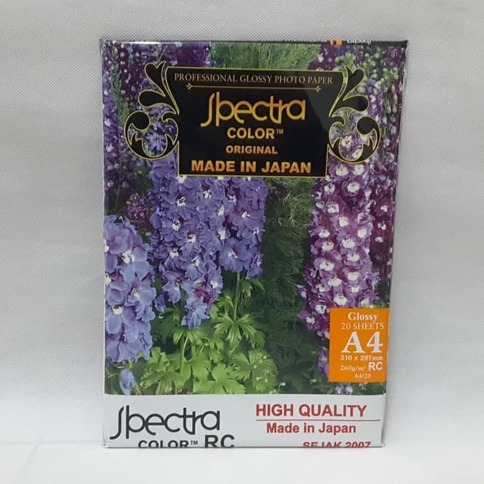 kertas foto paper profesional glossy 260 gram spectra