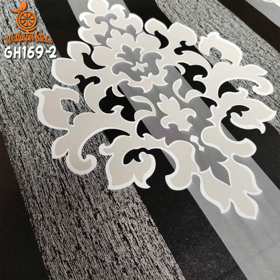 Wallpaper Dinding Wallpaper Stiker Wallpaper dinding Anak Walpaper Gh169-2 Wallpaper Dinding 45CM x 9Meter Batik Silver