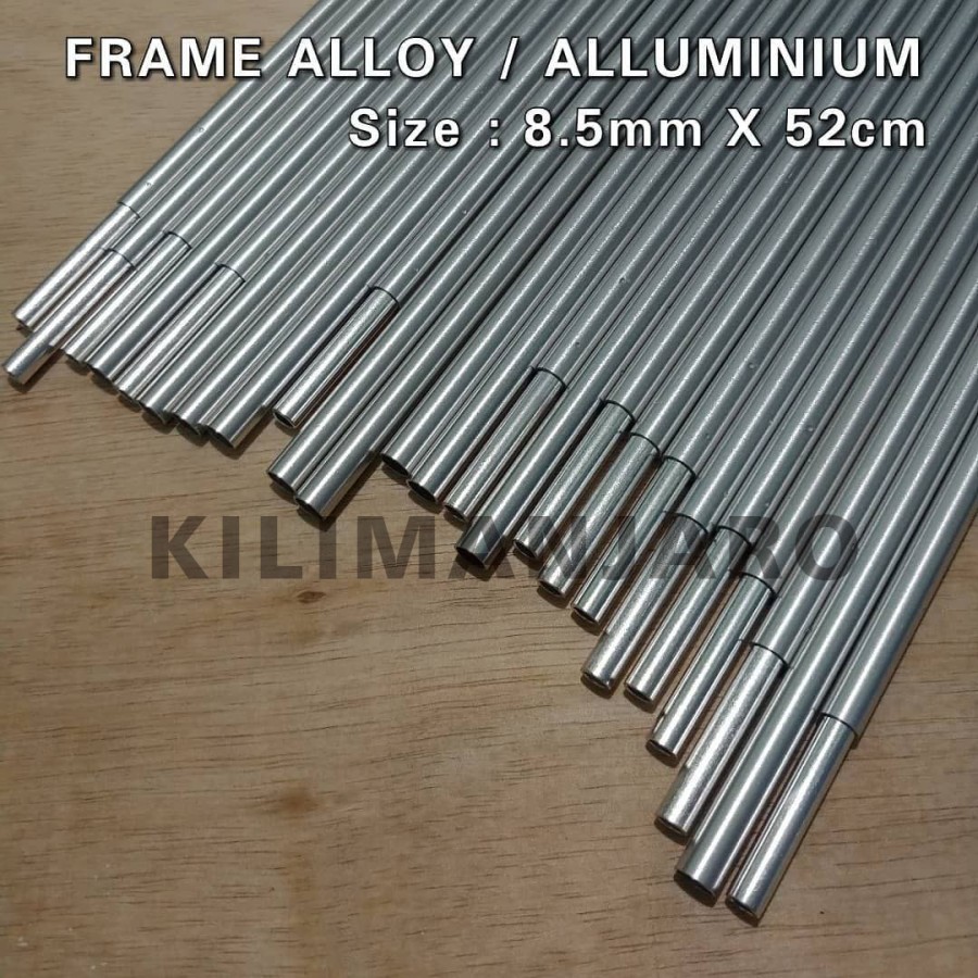 Frame Tenda Outdoor Alumunium Alloy size 8,5 mm X 52 mm Frame Alloy - Silver