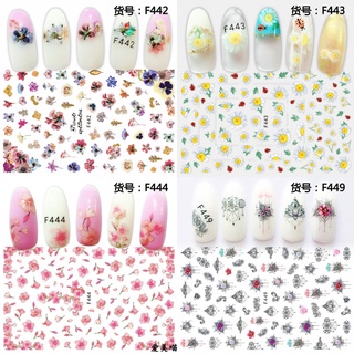 Stiker Kuku Bunga Flower Series Nail Art Sticker Durable KU032