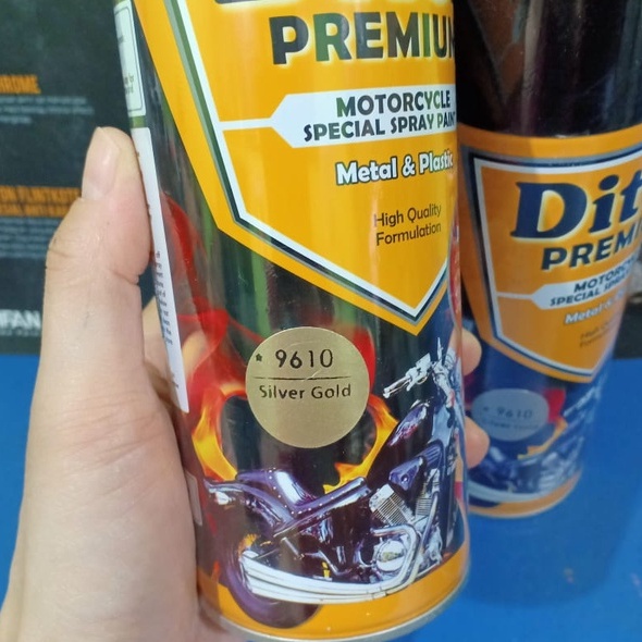 DITON Premium Velg Colours Pilok Pilox Cat Semprot 9610* SILVER GOLD (400cc)