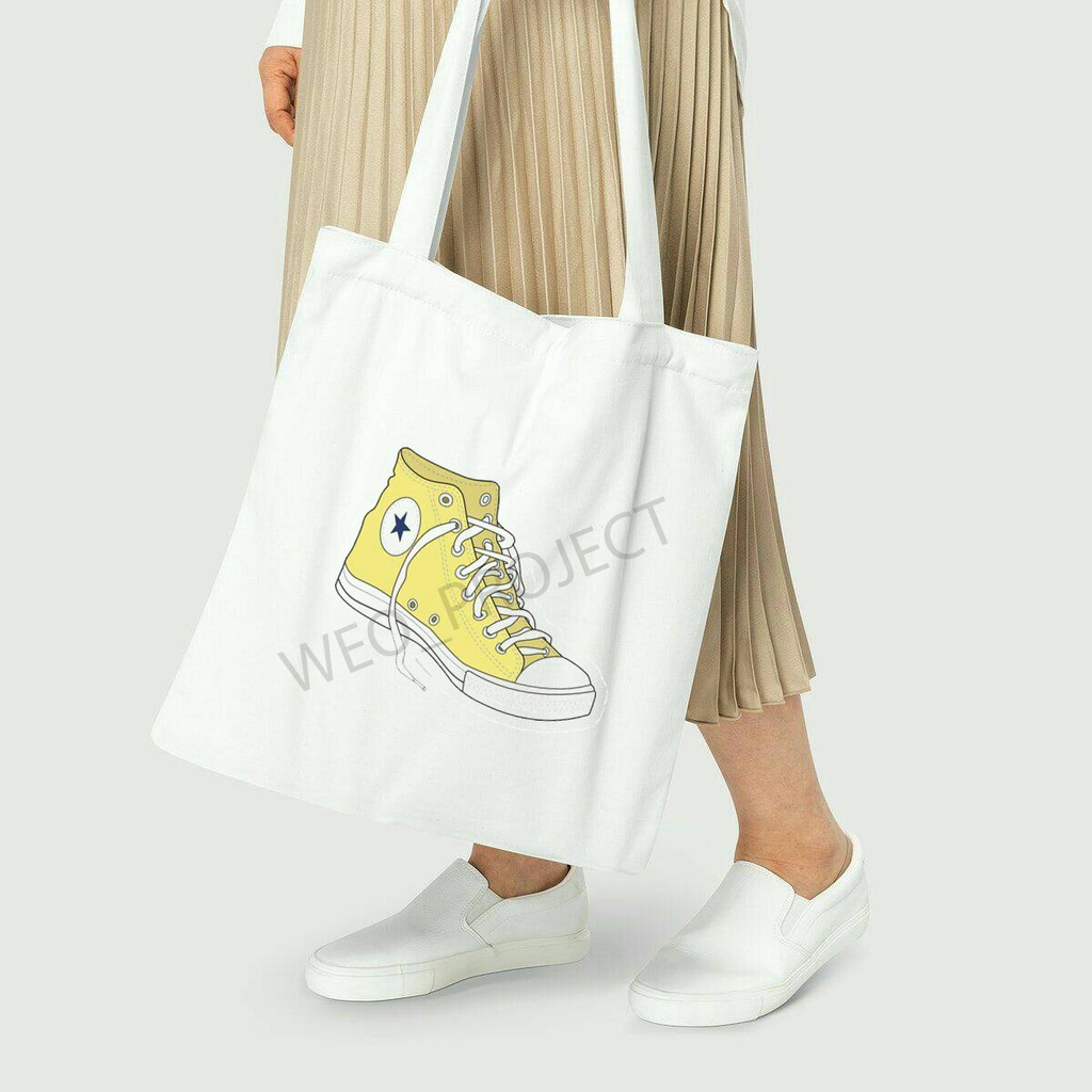 TOTE BAG KANVAS MURAH / TOTE BAG WANITA / TOTE BAG SNEAKERS